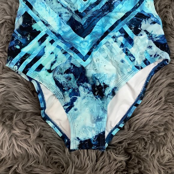 Kenneth Cole | Women's One Piece Swim Suit | Blue | Various Sizes - Picture 4 of 5